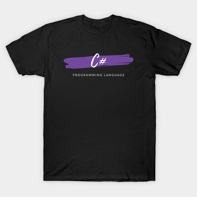 C# Programming Language Paint Smear T-Shirt by codewearIO